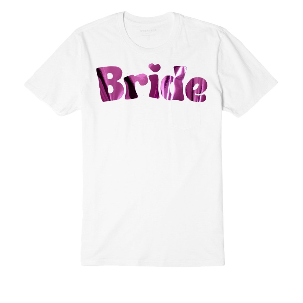 New Holographic Pink Bride Shirt- Small